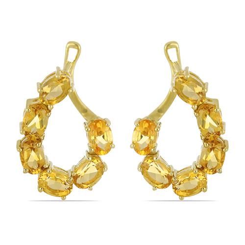 BUY STERLING SILVER NATURAL CITRINE MULTI GEMSTONE EARRINGS